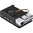 IDUINO Raspberry Pi 5 Case, iUniker Raspberry Pi 5 Armor Case Metal Case with 4 Pin PWM Cooling Fan Aluminium Alloy, Raspberry Pi 5 Fan, Pi 5 Heatsink for Raspberry Pi 5
