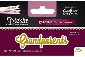 Crafter's Companion Diesire-Essentials Only Words-Grandparents, Metal, 6.3 x 9.7 x 0.1 cm