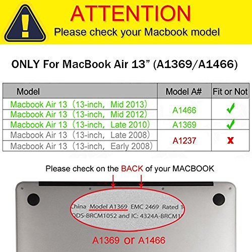 MacBook Air 13 zoll H  lle Case iNeseon Slim Plastik Hartschale Schale Cover Zubeh  r mit EU Transparent Tastaturschutz Schutzh  lle f  r Apple MacBoo