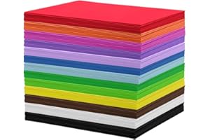 IVEOPPE Moosgummi Platten Basteln Eva Foam - 104 Stück A5 21,5 x 14 cm Schaumstoffplatte, 2mm Dick, 13 Farben, Schaumstoff Platten für DIY Basteln Geburtstag Weihnachten