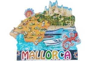 WEDARE 3D Mallorca España Nevera Imán de Nevera Recuerdos Turísticos Pegatinas Magnéticas Hechas A Mano Inicio Cocina Decoración Regalo de Viaje