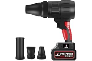 VICTOOL Turbo Fan Akku Handgebläse, 35.000 U/min Tragbarer kabelloser Autotrockner, Laubbläser mit Ladegerät und Akku, Elektrische Staubgebläse für Auto, PC, Sofa, Büro, Haus & Reinigung mechanischer Geräte
