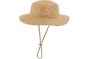 JAOAJ Cappello da Sole Uomo Boonie Estivo Pescatore Safari Cappello Anti UV Tesa Larga Mesh Traspirante Bucket Hat Impermeabile Leggero Pieghevole