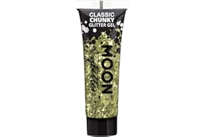 Gel brillant épais classique par Moon Glitter - 12ml - Or - Pailleté pour visage.