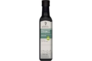 ‎DR. JOHANNA BUDWIG Dr. Budwig Premium Omega 3 DHA + EPA Öl Pur (250ml) - Bio Leinöl & Algenöl - hochdosiertes DHA & EPA - vegan - flüssig - laborgeprüft - auch für Kinder - Alternative Fischöl & Omega 3 Kapseln