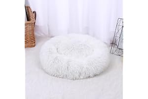 HOJKOUD Legowisko dla psa, kosz dla psa, legowisko dla kota, nadające się do prania, puszyste legowisko dla psa, dla dużych, średnich i małych psów. (60 cm, białe)