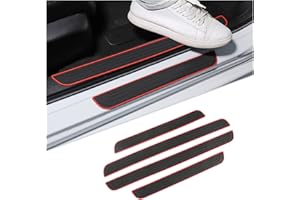 JNNJ Lot de 4 protections de seuil portière, protection anti-rayures pour voitures, accessoires de voiture, plaque de marche