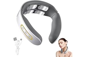 CARZIYER Masseur Cervical Shiatsu avec Chauffage 42°C, 4 Têtes à Impulsion, 6 Modes & 9 Niveaux, Design U Portable et Rechargeable, Masseur electrique sans fil,Cadeau femme homme maman (Blanc)