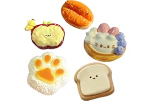 HTTDSLF 5 Pezzi Mochi Squishy Giocattoli da Schiacciare, Squeeze Toys Squishy Giocattoli, Stress Relief Squeeze, Antistress Giocattolo per Bambini e Adulti, Regalo di Natale, Festa Compleanno