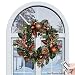 Produktbild Valery Madelyn 1.67ft 50cm beleuchteter Wald-Weihnachtskranz mit glitzernden Kugel und Kiefernzapfen, batteriebetrieben 20 LED-Lichter, mit Fernbedienung,Themen mit Baumrock (nicht inkl.)