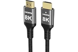 UBLUKER 10k 8k 4k Kabel HDMI 10m, Certyfikowany Bardzo Wysoka Prędkość HDMI 2.1 Cable 4k 120Hz 144Hz 8k 60Hz 2k 165Hz Pleciony Nylon 48Gbps 12bit eARC DTS:X HDR10 Kompatybilny z Mac Gaming PC TV PS5 Xbox