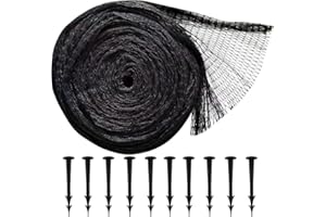 ‎AOFEIGA Aofeiga 2x10 m Teichnetz, Vogelnetz, Vogelschutznetz Engmaschig, Laubnetz, Obstbaumnetz, Robust Feinmaschig, Witterungs & UV beständig Schwarz 17x17mm 20g/m2