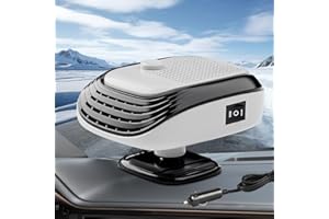 Afenau Auto Heizung 12V, 2 in 1 Heizlüfter Auto mit Windgeschwindigkeitsregelung, Tragbare Autoheizung 12v Zigarettenanzünder, Car Heater, Heizung für 12V Auto, LKWs, SUV, Van (Weiß)