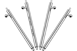 RoYiio 4 Morceaux Quick Release Spring Bar 18mm / 20mm / 22mm / 24mm / 26mm Barre à Ressort Acier Inoxydable 1,80mm Ø pour Tête de Montre Connexion Bracelet