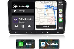 ACAVICA 9 Zoll Android 14 Autoradio Doppel DIN mit Wireless Apple Carplay & Android Auto IPS Touchscreen GPS Navi Bluetooth 5.0 DSP Für VW Golf 5/6, Passat B6/B7, Polo, Tiguan, SEAT Leon