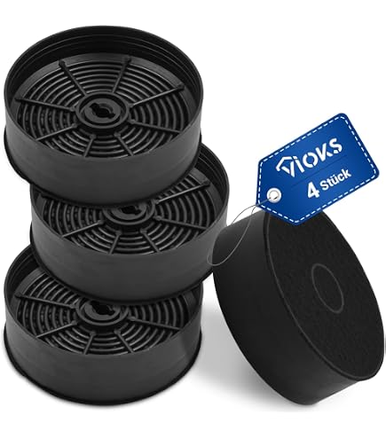 Filtre à Charbon Actif Pour Hotte Aspirante - Diamètre 137 Mm, Hauteur 24 Mm, Remplace Les Odeurs De Cuisine - 5
