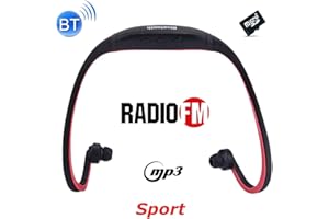 TECHNOMEDIA Cuffie auricolari Sport Bluetooth headphones con ricevitore Radio FM mp3 player microSD vivavoce telefonate