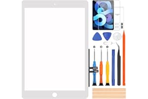 ARSSLY Ecran Tactile pour iPad 2018 / 6th Gen Touch Screen pour iPad 6 A1893 A1954 9,7 Pouces Digitizer Écran Remplacement avec Kit de Réparation (sans Accueil Bouton, Pas LCD Affichage) (Blanc)