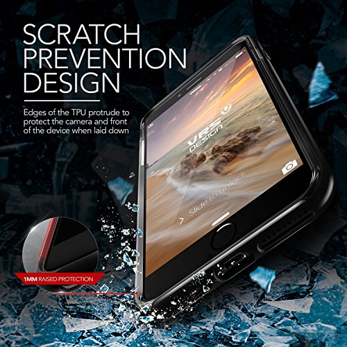 Funda iPhone 7 Plus VRS Design - Carcasa Transparente  Oro  Flexible TPU Protecci  n de Grado Militar Carcasa Choque Absorci  n  Kickstand  Crystal Bumper  para Apple iPhone 7 Plus 2016