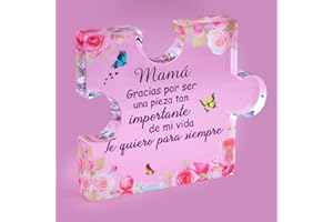 FANAOREN Regalo Dia de la Madre, Regalo Madre, Placa Acrílica en Forma de Puzzle, Regalo Mama, Regalo Madre Cumpleaños, Navidad, Dia de la Madre Regalos Originales