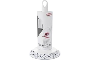 STEFANPLAST, Portarotolo Tipo Scottex da Cucina per Alimenti, qualità Extra 100%, Blu, Made in Italy, Ø P/Rotolo Tosca, Resina, Blue, Diametro 17 cm, 12 unità