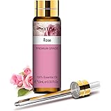 PHATOIL Olio Essenziale Rosa 10 ml, Oli Essenziali per Diffusori, Oli di Rosa Naturali Puri per Aromaterapia Umidificatori Ca