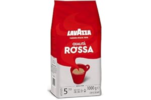 Lavazza, Qualità Rossa, Coffee Beans, with Aromatic Notes of Chocolate and Dried Fruit, Arabica and Robusta, Intensity 5/10, 