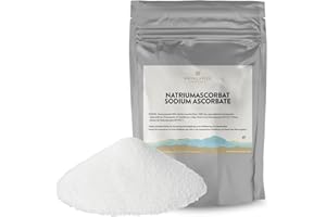 Royal Spice Ascorbato de sodio E301 250 g en polvo, 100% puro, vegano, sin lactosa ni gluten, ascorbato de sodio, antioxidante E301