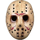 Trebyott Halloween Maske Sammleredition Film Theme Harz Maske für Maskerade Kostüm Partei Cosplay Geschenk (Jason (Beige)