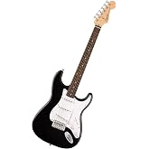 Squier by Fender Debut Stratocaster Beginner Electric Guitar, Black | Electric Guitar for Beginners and Kids, Free Virtual Le
