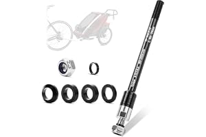 Feirdhoo Anslutningsaxel cykelsläp M12 x 1,0 (160 – 178 mm), cykel plug-in axel adapter för kopplingar från Qeridoo, Croozer och Thule