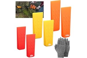 MEISHANG Fällkeil Kunststoff,6 Stück Spaltkeil Kunststoff für Holz,Zwei Stück je 6 Zoll, 8 Zoll und 10 Zoll,Forstkeile Kunststoff,Baumkeile Kunststoff zum Kontrollierten Fällen von Bäumen