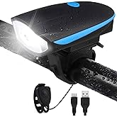 Techista 2-in-1 Rechargeable and Waterproof LED Cycle Front Lights (3 Modes)