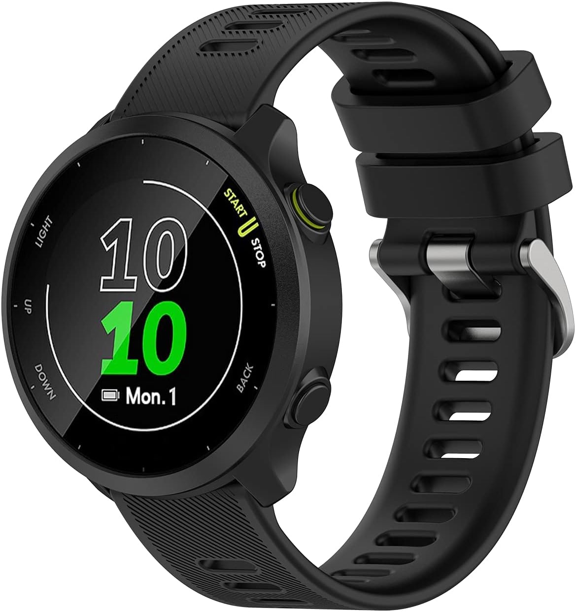 Wownadu 20mm Correas, Pulseras de Repuesto Compatible para Garmin Forerunner 55/158 / 245/165 / 645, Correa Suave Silicona para Mujer y Hombre (sin Reloj)