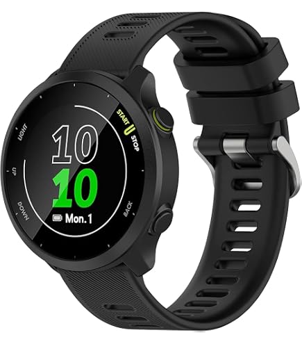 Per Garmin Forerunner 55 20mm cinturino sportivo in silicone bicolore Per Garmin Forerunner 55 20mm cinturino sportivo in silicone bicolore