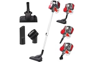 SUPERLEX Odkurzacz ręczny 4 w 1 z kablem bezworkowy, 16 kPa, ręczny odkurzacz pionowy z filtrem HEPA, do dywanów, parkietu, drutu 5 m, 600 W