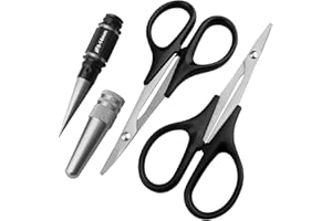 ALLINRC RC Body Reamer, RC Body Scissors Curved & Straight for Lexan RC Car Body Shells Mounting Tools Combo Set, 0-14mm Hole