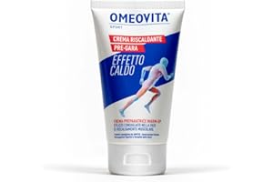 OMEOVITA SPORT - CREMA RISCALDANTE PRE-GARA | Utile Per Preparare il Corpo Prima Dell’Attività Sportiva, Per Facilitare e Migliorare la Fase di Riscaldamento, Previene il Raffreddamento, 150 ml
