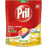 Pril Hepsi Bir Arada Extra Tablet Bulaşık Deterjanı 45 Yıkama 1 x 45 tablet