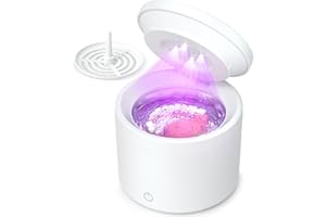 ACMEENJOY Limpiador Ultrasonidos Dental 48000Hz, Ultrasonic Cleaner 200ML para Lampara UV, para Limpieza Dentaduras/Ferula Dental/Retenedores/Aligner/Cabezas de Cepillos de Dientes/Joyas
