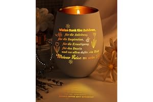 ‎FUNISTREE Thank You Gifts for Teacher Teacher Leaving Gift, Tea Light Holder Gifts for Women Boss Employees, Lantern with Engraving Gift, Tea Light Glasses Thank You Gift Ideas for Childminder