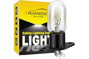 Ruiandsion Ampoule à micro-ondes Z187 Base 250V 2A 20W Ampoule à micro-ondes pour lampe de four à micro-ondes universelle poire, blanc chaud