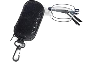 MMOWW Gafas de Lectura Plegables de Acero Inoxidable con Filtro de Anti-blue para Hombre y Mujer con Varilla Telescópica y Funda para Gafas (Azul, +3.0)