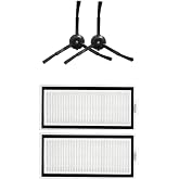 Roborock ile Uyumlu Q8 Max,Q5 Max/Q8 Pro-Q5 Pro Hepa Filtre,Fır&ccedil;a,Mop Paspas Bezi-Siyah 4 Par&ccedil;a