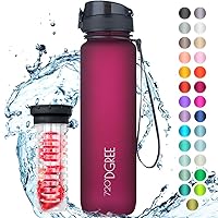 720°DGREE Trinkflasche “uberBottle“ +Früchtebehälter - 1L - BPA-Frei - Wasserflasche für Sport, Fitness, Uni, Fahrrad, Outdoor - Sportflasche aus Tritan - Leicht, Bruchsicher, Nachhaltig