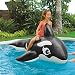 Produktbild ToDIDAF Schwimmbad schwimmt für Kinder, Schwimmbadzubehör, Cartoon-Schwimmring, Wasser aufblasbares Spielzeug, schwimmendes Bett, geeignet für Sommerurlaub / Poolparty / Reisen (Schwarzwal)