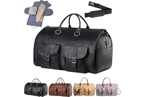 GLIART The Convertible Duffle Garment Luggage, 2 in 1 Hanging Suitcase Suit Travel Bags, Convertible Carry on Garment Bag (Black)