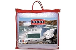 DODO - Couette Tempérée Niagara 140x200 cm - Convient 1 Personne - Anti-Acariens, Douce, Confortable - Tissu 100% Coton - Garnissage 100% Polyester Fibre Creuse Siliconée - Lavable en Machine à 40°C