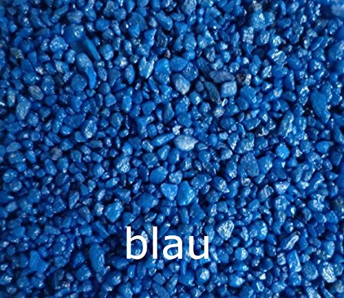 Dekogranulat Farbkies Dekosteine 2-4mm 1000g Streudeko - MADE IN GERMANY, Farbe:blau