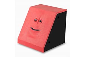 Youngine Moneta della banca della banca della novità che mangia il risparmio Banca dei soldi di risparmio della raccolta della banca Piggy (Rosso)